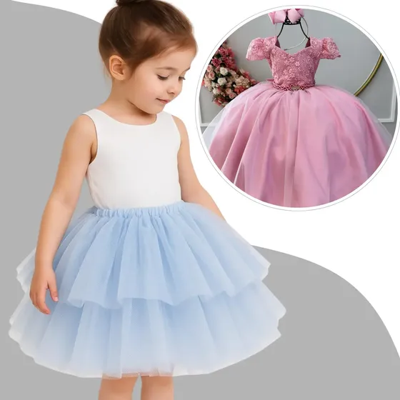 Saiote Infantil Anágua Para Armação Vestido De Festa Luxo