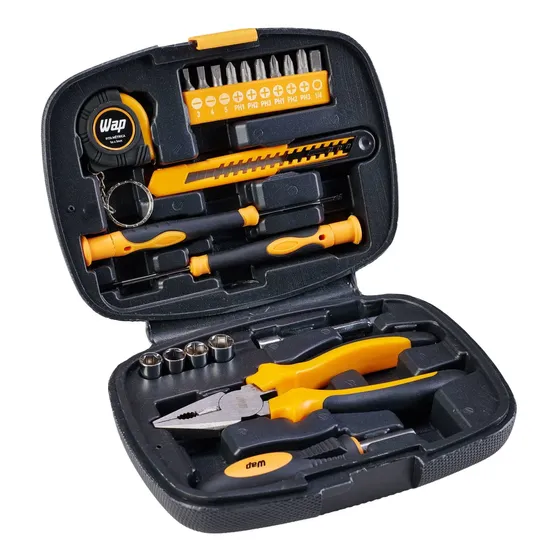 Kit Maleta De Ferramentas Pequenos Reparos 21 Pçs Wap Mkf21