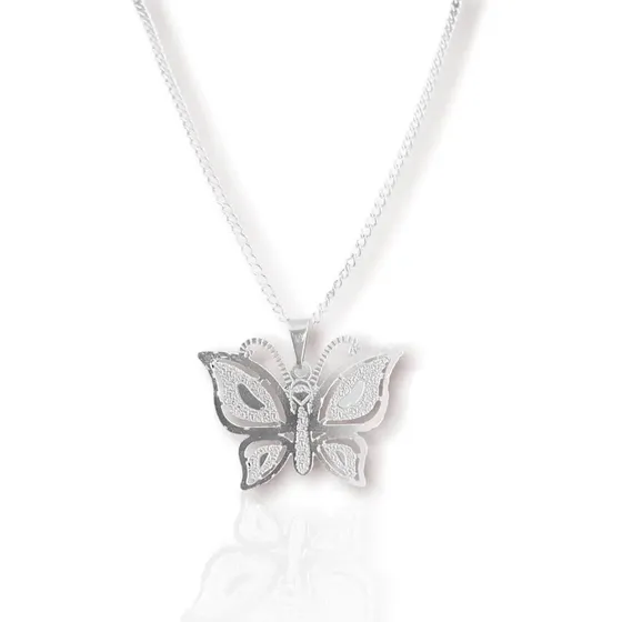Colar Feminino Borboleta Borboletinha Aço Inox Não Escurece