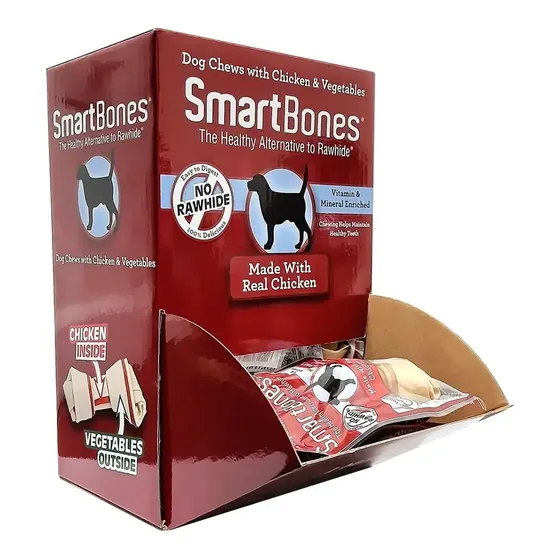 Ossinho P/ Cães Smartbones Frango Mini Display Com 30 Unid