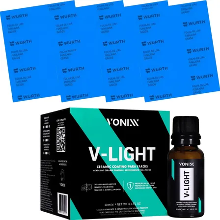 Kit Polimento Farol Lixa Vitrificador V-light 20ml Vonixx Todas As Cores Não Informado