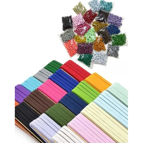 Kit Encadernação 1000 Ilhós 54 Alumínio + 10 Elástico Chato