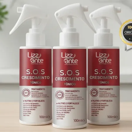 3 Tônico Sos Crescimento De 100ml Combate A Queda De Cabelo