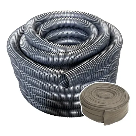Kit Dreno Tubo 4 Pol 100mm 50 Metros + Camisa Bidim 50 Mt