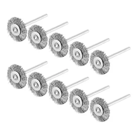 Kit Escova Aço Circular Para Micro Retifica (10 Unid)