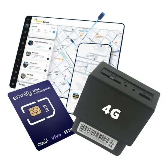 Rastreador 4g Gps Obd2 Fácil Instalação + Chip + Aplicativo
