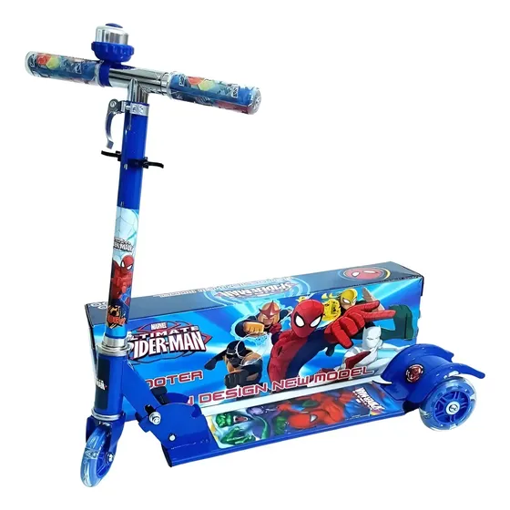 Patinete Para Criança Homem Aranha 3 Rodas