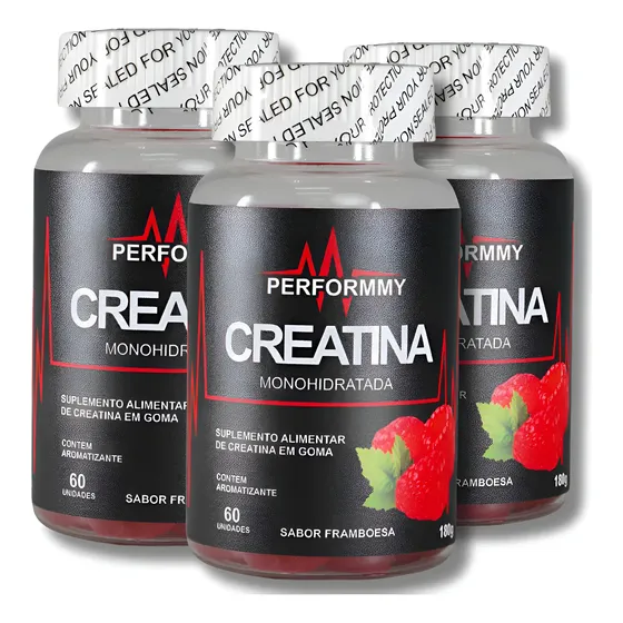 Gummy Creatina Performmy Em Goma Combo Com 180 Unidades