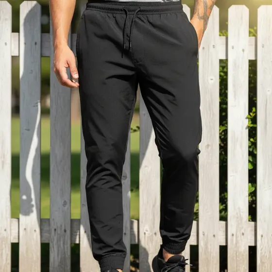Calça Tactel Jogger Premium Fitness Academia 2 Bolsos 016