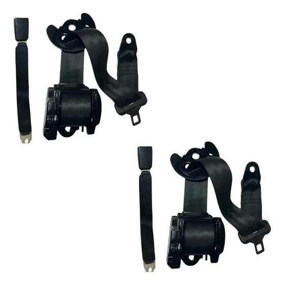 Kit 2 Cintos De Segurança Retrátil 3 Pontas C/ Fêmea