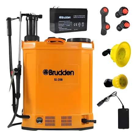 Pulverizador Costal Ss20b 20l Man E Elétri Bateria - Brudden Amarelo