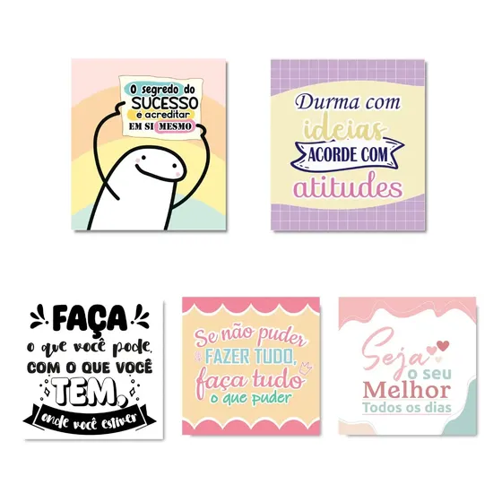 Mini Cartão Motivacional Cliente Modelos Variados - 100 Un