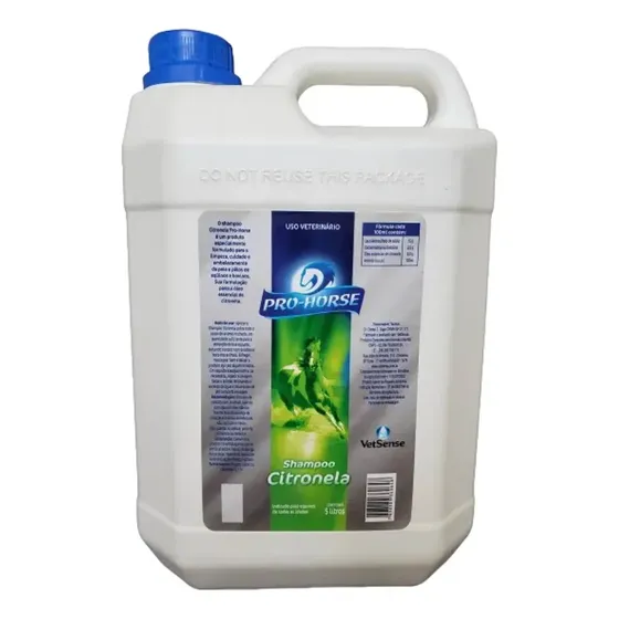 Shampoo Cavalo Equino Bovino Citronela Pro-horse 5l