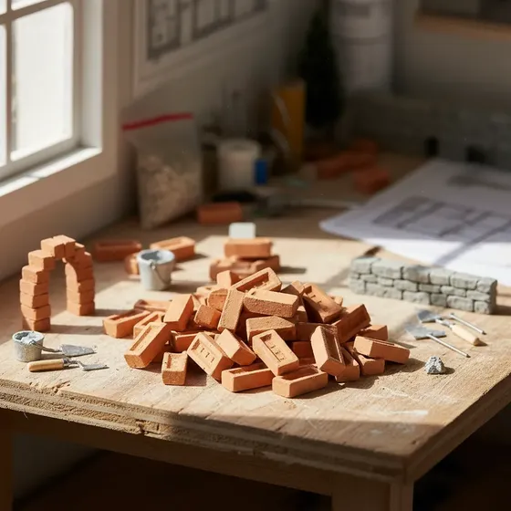 100 Mini Tijolos P/ Maquete Tijolinhos Miniatura Eng. Arq.