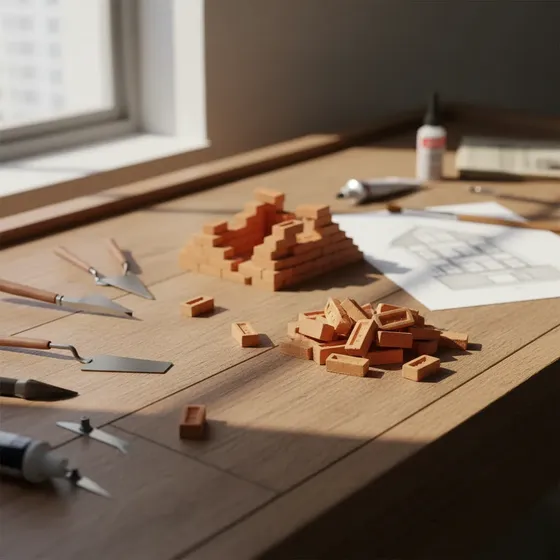 500 Mini Tijolos P/ Maquete Tijolinhos Miniatura Eng. Arq.