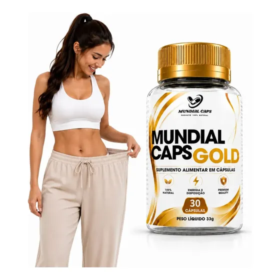 Mundial Caps Gold 100ml Cápsulas Emagrecedoras