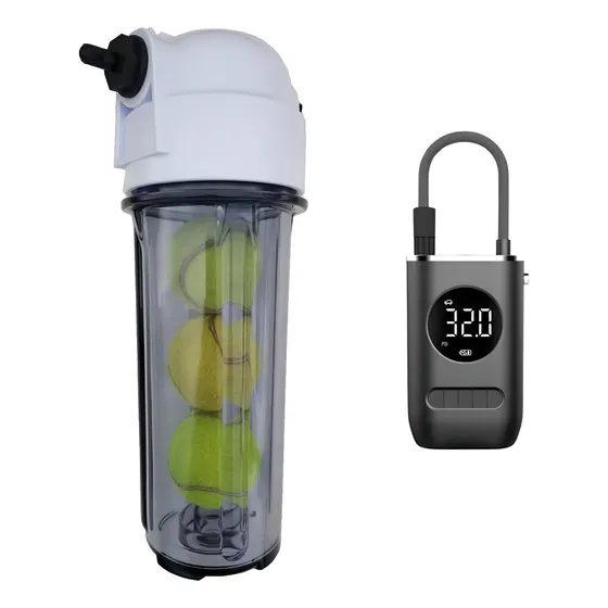 Pressurizador Bolas Tênis Padel Beach Com Bomba Automática