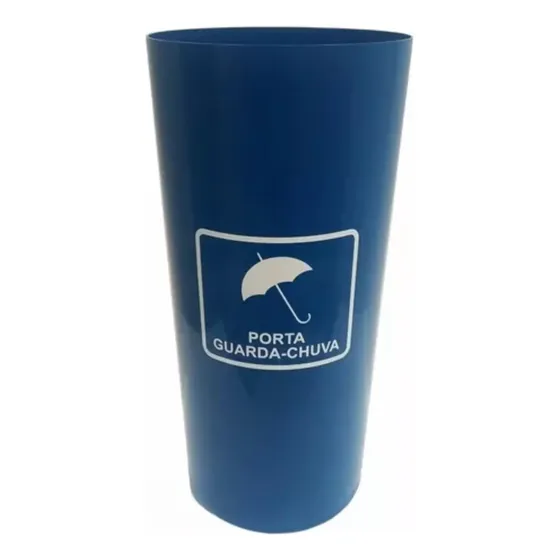 Cesto Plastico Porta Guarda Chuva Azul Com Adesivo