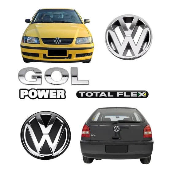 Kit Emblemas Gol Power Total Flex - G3 Geração 3