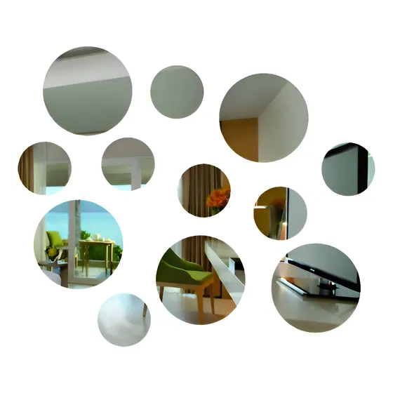 Espelhos Decorativos Redondo Kit 12 Peças Pequeno