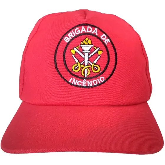 Kit 10 - Boné De Brim, Modelo Brigada De Incêndio, Bordado