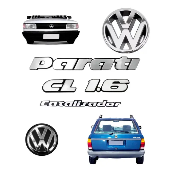Kit Emblemas Parati Cl 1.6 Catalisa. - Quadrada 1991 À 95