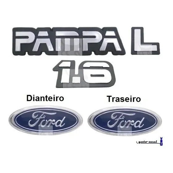 Kit Emblemas Pampa 1.6 L - 1987 À 1997 - Modelo Original