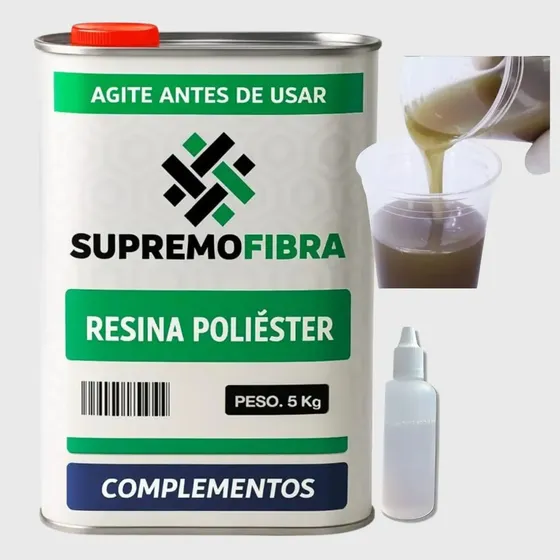 Resina Poliester Para Laminação Mais Catalisador 5,100 Kg