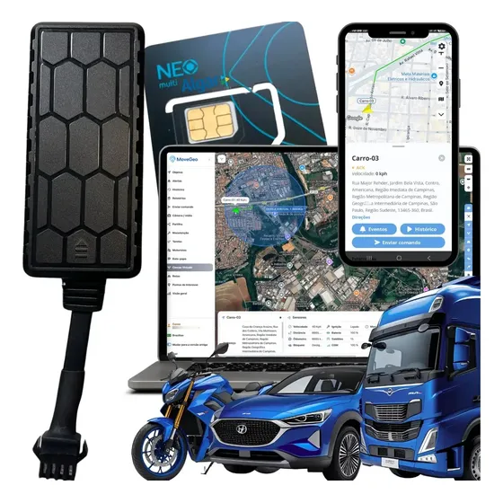 Rastreador Carro Moto 4g Chip M2m Plataforma De Rastreamento