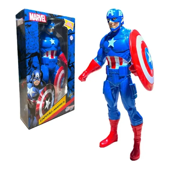 Boneco Capitão América Vingadores 22cm Articulado Avengers