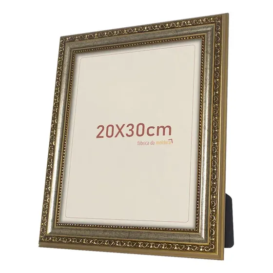 Quadro Porta Retrato 20x30 Moldura Premium Luxo Cor Dourada