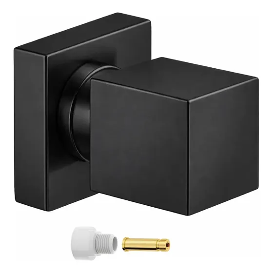 Acabamento P/ Registro Quadrado 3/4 Metal Preto Fabrimar