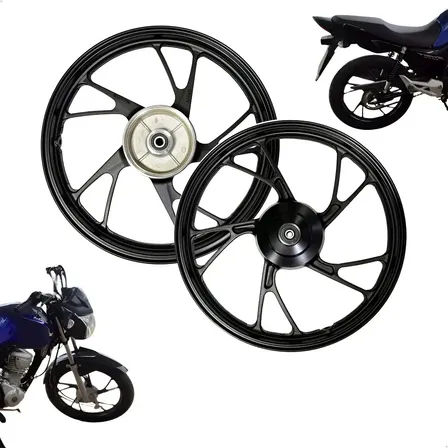 Jg Roda Titan 150 04-13 Cg160start Tambor Pe Galinha Preto Preto