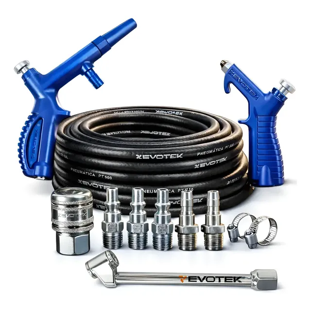 Kit Mangueira Compressor De Ar 1/4 Com Bico Encher Pneu Schw