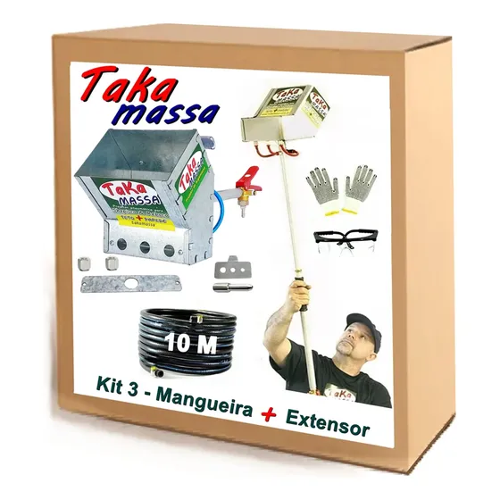 Chapiscadeira 3,6 L Teto Parede Kit3- Extensor 10m Mangueira