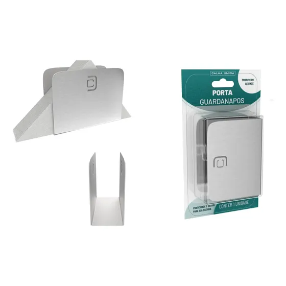 Kit 10 Porta Guardanapo Aço Inox Mesa Casa Bar Restaurante Escovado