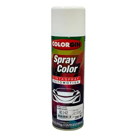 Tinta Spray Automotiva Colorgin Branco Brilhante 300ml