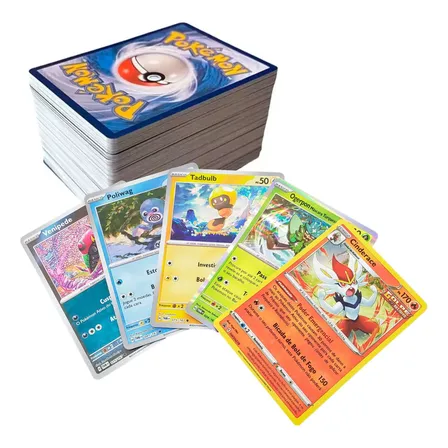 Lote Pokémon 100 Cartas + 05 Brilhantes Nenhuma Repetida Lote 100 Cartas Ptbr