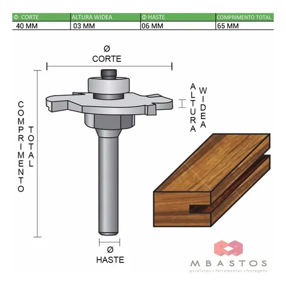 Fresa Serrinha Debrum Com Rolamento 3,0mm G18-f - Radix