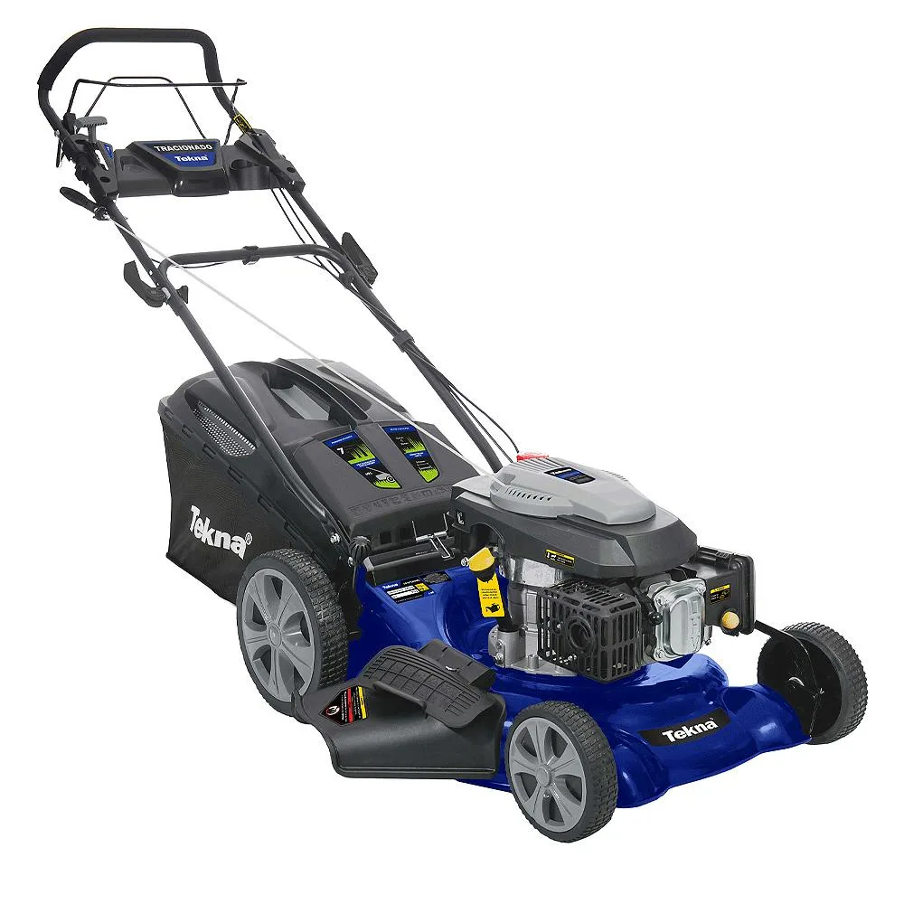 Cortador De Grama Gasolina 6HP 4T Com Tração e Recolhedor TEKNA