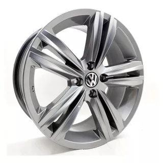 Kit 4 Rodas Aro 15 4x100  Tiguan R-line Grafite Brilhante krmai S18