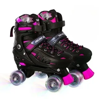 Patins Infantil 4 Rodas Com Luz De Led Com Kit Proteção ou Sem Proteção Envia Rapido