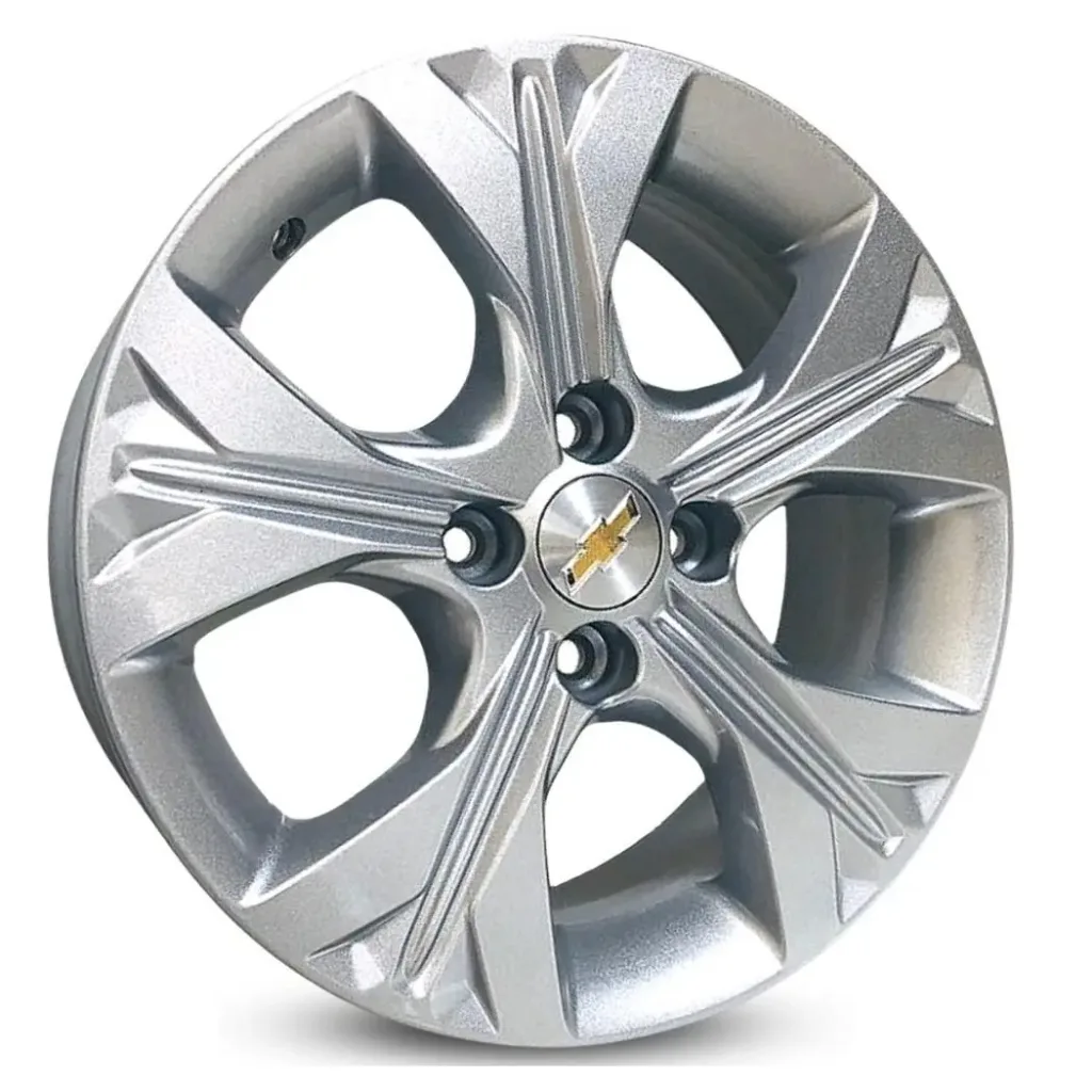 Kit 4 Rodas Aro 14x6 4x100 GM Onix Plus SS  Celta Agile Prisma Prata Krmai S21