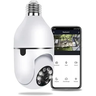 Câmera Segurança Prova D'água Infravermelho Lâmpada Externa 360 Sem Fio Wifi 2.4G G4