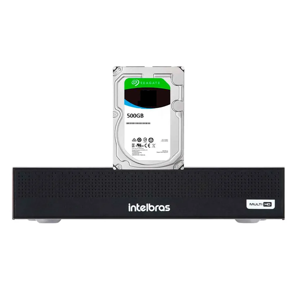 Dvr gravador 8 canais mhdx Full hd intelbras + hd 500GB