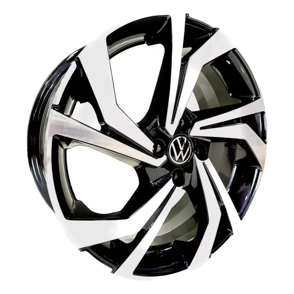 Kit 4 Rodas Aro 17x6,5 4x100 Gol Voyage Up Preta Diamantada Scorro S277