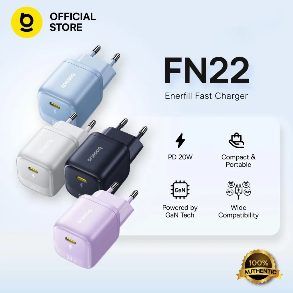 Baseus FN22  GaN5 Mini Carregador Rápido Portátil 20W / 30W Para iPhone 17