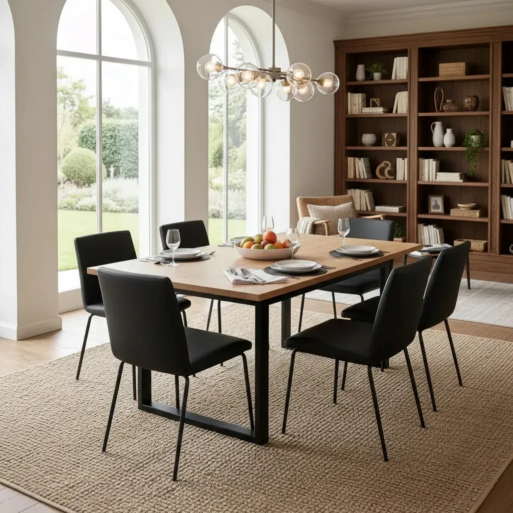 Mesa De Jantar Grande 6 A 8 Lugares Estilo Industrial Dobravel