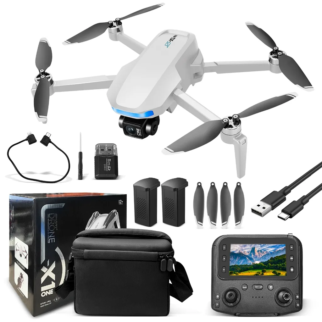 1080P 4K Drone S-X1 com GPS Inteligente, Bateria de 30 Minutos e Alcance de 5KM – Com 2 Baterias