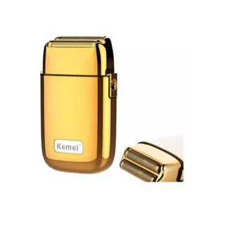 Máquina Barbear Cortar Cabelo Kemei Tx1 Dourado Recarregável Bivolt 110V/220V Portátil Kemei KM TX1